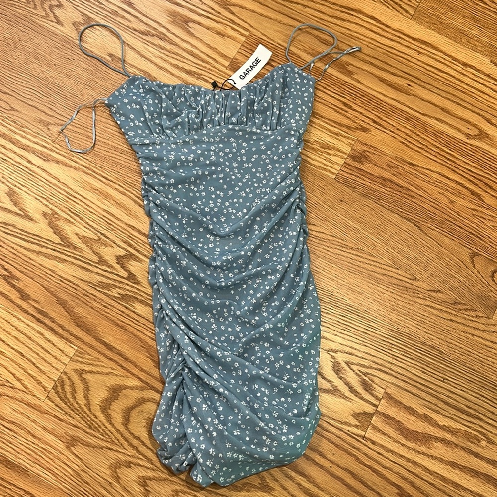 Blue flowered dress